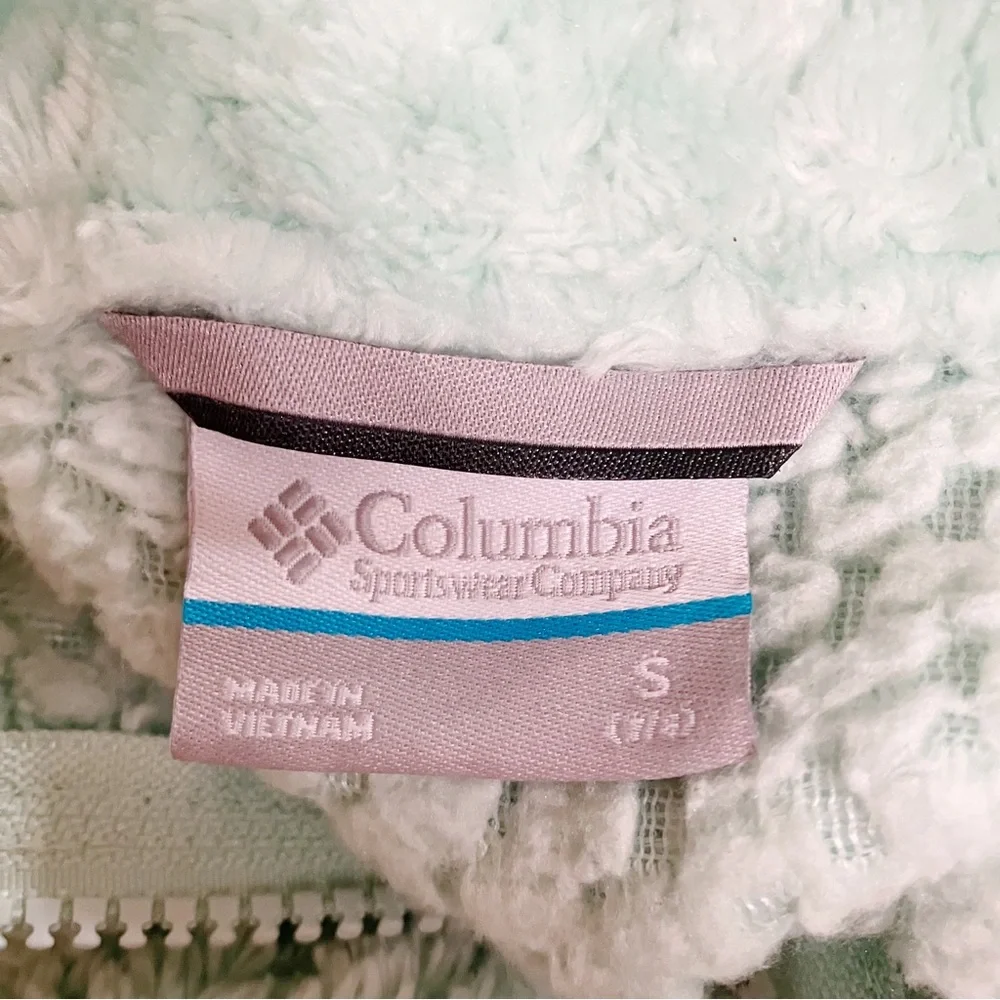 COLUMBIA SPORTSWEAR Girls Fireside Sherpa Fleece Jacket Small 7/8 Pockets Casual